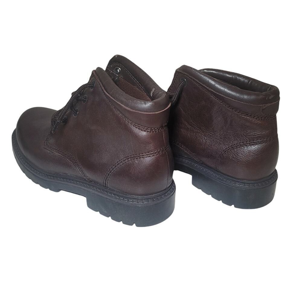 Dockers Leather Ankle Boots Size 7.5 Brown Leather Ankle High Lace Up - Picture 6 of 12